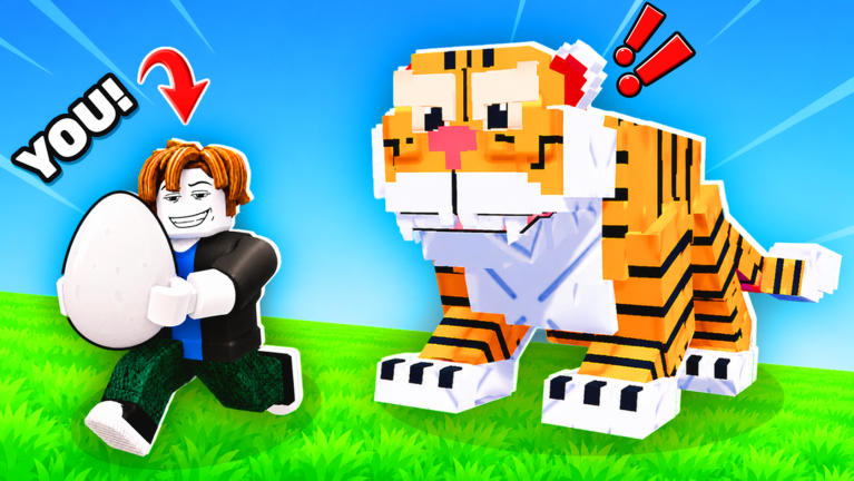 Official Steal an Egg thumbnail showing a player carrying an egg near a pet